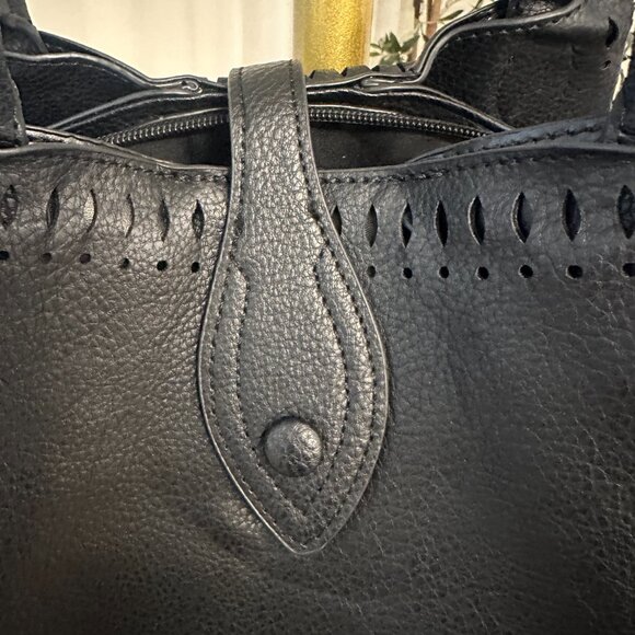 Simple Days Faux Leather Tote In Black - Picture 2 of 5